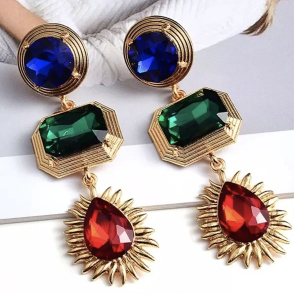 Jeweled Statement Earrings